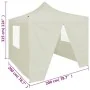 Carpa plegable profesional con 4 paredes acero color crema 2x2m de vidaXL, Carpas y cenadores - Ref: Foro24-48882, Precio: 10...