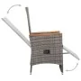 Sillas reclinables jardín y cojines 2 uds ratán sintético gris de vidaXL, Sillas de jardín - Ref: Foro24-46045, Precio: 217,3...