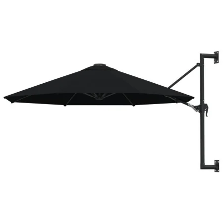 Sombrilla de pared con palo de metal negro 300 cm by vidaXL, Umbrellas - Ref: Foro24-47300, Price: 94,16 €, Discount: %