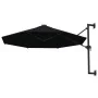 Sombrilla de pared con palo de metal negro 300 cm by vidaXL, Umbrellas - Ref: Foro24-47300, Price: 94,16 €, Discount: %