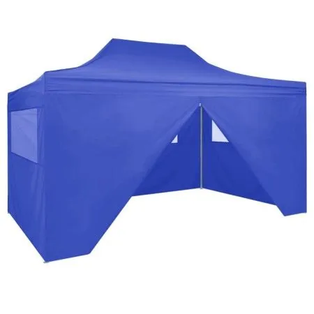 Carpa plegable profesional con 4 paredes acero azul 3x4 m de vidaXL, Carpas y cenadores - Ref: Foro24-48891, Precio: 188,23 €...