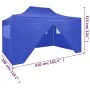 Carpa plegable profesional con 4 paredes acero azul 3x4 m de vidaXL, Carpas y cenadores - Ref: Foro24-48891, Precio: 188,23 €...