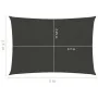 Sail awning anthracite gray HDPE 160 g/m² 2.5x3 m by vidaXL, Umbrellas - Ref: Foro24-311067, Price: 26,74 €, Discount: %