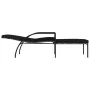 Lounger with footrest 2 units gray synthetic rattan by vidaXL, Loungers - Ref: Foro24-317633, Price: 206,34 €, Discount: %