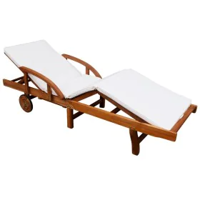 Lounger with solid acacia wood cushion by vidaXL, Loungers - Ref: Foro24-42595, Price: 233,30 €, Discount: %