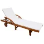 Lounger with solid acacia wood cushion by vidaXL, Loungers - Ref: Foro24-42595, Price: 233,30 €, Discount: %