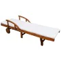 Lounger with solid acacia wood cushion by vidaXL, Loungers - Ref: Foro24-42595, Price: 233,30 €, Discount: %