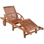 Lounger with solid acacia wood cushion by vidaXL, Loungers - Ref: Foro24-42595, Price: 233,30 €, Discount: %