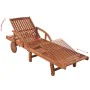 Lounger with solid acacia wood cushion by vidaXL, Loungers - Ref: Foro24-42595, Price: 233,30 €, Discount: %