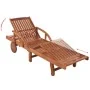 Tumbona con cojín madera maciza de acacia de vidaXL, Tumbonas - Ref: Foro24-42595, Precio: 233,28 €, Descuento: %