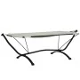 Garden lounge chair with steel canopy and cream Oxford fabric by vidaXL, Outdoor beds - Ref: Foro24-317601, Price: 136,72 €, ...