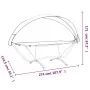 Gartenliege mit Stahlgestell und cremefarbenem Oxford-Stoffdach von vidaXL, Betten im Freien - Ref: Foro24-317601, Preis: 136...