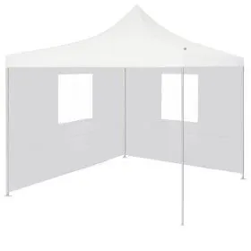 Professionelles Faltzelt mit 2 weißen Stahlwänden 3x3 m von vidaXL, Zelte und Pavillons - Ref: Foro24-48862, Preis: 157,36 €,...
