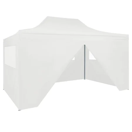 Professionelles faltbares Zelt mit 4 Wänden aus weißem Stahl 3x4 m von vidaXL, Zelte und Pavillons - Ref: Foro24-48900, Preis...