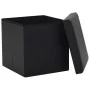 Folding storage stools 2 pcs black synthetic leather by vidaXL, Folding stools and chairs - Ref: Foro24-247083, Price: 40,63 ...