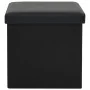 Folding storage stools 2 pcs black synthetic leather by vidaXL, Folding stools and chairs - Ref: Foro24-247083, Price: 40,63 ...