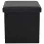 Folding storage stools 2 pcs black synthetic leather by vidaXL, Folding stools and chairs - Ref: Foro24-247083, Price: 40,63 ...
