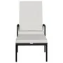 Lounger with footrest 2 units brown synthetic rattan by vidaXL, Loungers - Ref: Foro24-317631, Price: 180,48 €, Discount: %