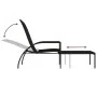 Lounger with footrest 2 units brown synthetic rattan by vidaXL, Loungers - Ref: Foro24-317631, Price: 180,48 €, Discount: %