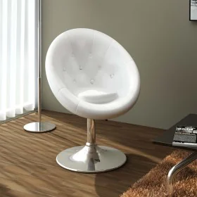 Weißer Barhocker aus Kunstleder von vidaXL, Küchenhocker - Ref: Foro24-240448, Preis: 122,94 €, Rabatt: %