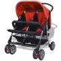 Zwillingskinderwagen aus rot-schwarzem Stahl von vidaXL, Kinderwagen - Ref: Foro24-10108, Preis: 194,24 €, Rabatt: %
