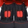 Zwillingskinderwagen aus rot-schwarzem Stahl von vidaXL, Kinderwagen - Ref: Foro24-10108, Preis: 194,24 €, Rabatt: %