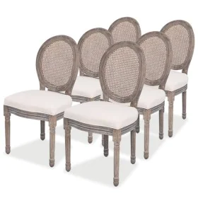 Esszimmerstühle 6 Einheiten cremefarbener Stoff von vidaXL, Essstühle - Ref: Foro24-274621, Preis: 952,38 €, Rabatt: %