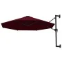 Wand-Sonnenschirm mit Metallstange 300 cm Bordeauxrot von vidaXL, Sonnenschirme - Ref: Foro24-47298, Preis: 98,95 €, Rabatt: %