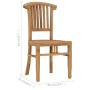 Gartenstuhl 2 Einheiten aus massivem Teakholz von vidaXL, Gartenstühle - Ref: Foro24-49433, Preis: 249,38 €, Rabatt: %