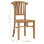 Silla de jardín 2 unidades madera maciza de teca de vidaXL, Sillas de jardín - Ref: Foro24-49433, Precio: 249,38 €, Descuento: %