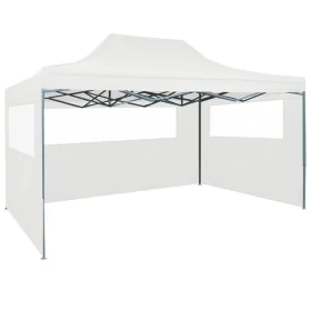 Professional folding tent with 3 walls white steel 3x4 m by vidaXL, Tents and gazebos - Ref: Foro24-48899, Price: 154,71 €, D...