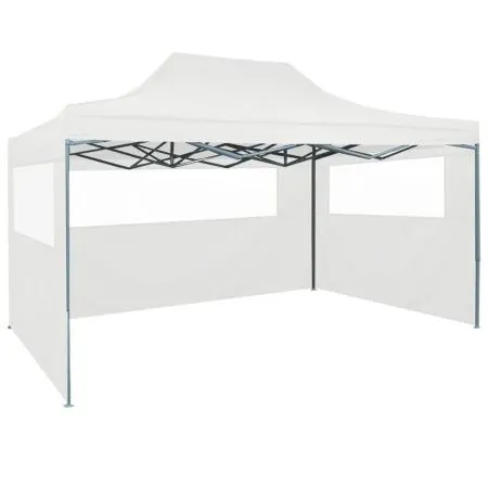 Professional folding tent with 3 walls white steel 3x4 m by vidaXL, Tents and gazebos - Ref: Foro24-48899, Price: 154,71 €, D...