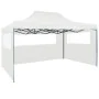Professionelles Faltzelt mit 3 Wänden aus weißem Stahl, 3 x 4 m von vidaXL, Zelte und Pavillons - Ref: Foro24-48899, Preis: 1...