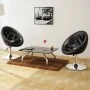 Küchenhocker 2 Einheiten aus schwarzem Kunstleder von vidaXL, Küchenhocker - Ref: Foro24-240453, Preis: 241,31 €, Rabatt: %