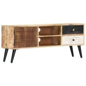 Solid mango wood TV cabinet 115x30x47 cm by vidaXL, TV Furniture - Ref: Foro24-282878, Price: 237,60 €, Discount: %