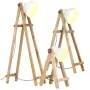 Lámpara de pie 3 piezas madera maciza de mango blanco E27 de vidaXL, Lámparas - Ref: Foro24-320594, Precio: 209,29 €, Descuen...