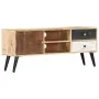 Mueble para TV de madera maciza de mango 115x30x47 cm de vidaXL, Muebles TV - Ref: Foro24-282878, Precio: 237,60 €, Descuento: %