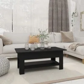 Black engineered wood coffee table 102x55x42 cm by vidaXL, Coffee table - Ref: Foro24-810254, Price: 61,27 €, Discount: %
