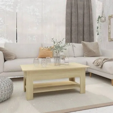 Center table made of Sonoma oak engineered wood 102x55x42 cm by vidaXL, Coffee table - Ref: Foro24-810256, Price: 49,44 €, Di...