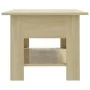 Center table made of Sonoma oak engineered wood 102x55x42 cm by vidaXL, Coffee table - Ref: Foro24-810256, Price: 49,44 €, Di...