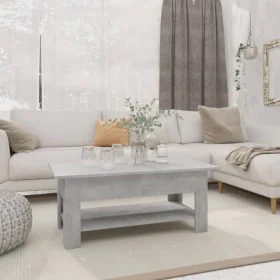 Concrete gray engineered wood coffee table 102x55x42 cm by vidaXL, Coffee table - Ref: Foro24-810257, Price: 64,88 €, Discoun...