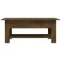 Smoked oak engineered wood coffee table 102x55x42 cm by vidaXL, Coffee table - Ref: Foro24-813074, Price: 70,39 €, Discount: %