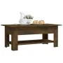 Smoked oak engineered wood coffee table 102x55x42 cm by vidaXL, Coffee table - Ref: Foro24-813074, Price: 70,39 €, Discount: %
