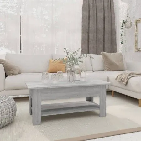 Mesa de centro madera de ingeniería gris Sonoma 102x55x42 cm de vidaXL, Mesas de centro - Ref: Foro24-813075, Precio: 59,17 €...