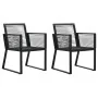Juego de comedor de jardín 3 piezas ratán PVC negro de vidaXL, Conjuntos de jardín - Ref: Foro24-3060213, Precio: 299,62 €, D...