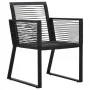 Juego de comedor de jardín 3 piezas ratán PVC negro de vidaXL, Conjuntos de jardín - Ref: Foro24-3060213, Precio: 299,62 €, D...