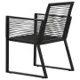 Juego de comedor de jardín 3 piezas ratán PVC negro de vidaXL, Conjuntos de jardín - Ref: Foro24-3060213, Precio: 299,62 €, D...