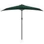 Sombrilla de balcón semicircular palo aluminio verde 270x144cm de vidaXL, Sombrillas - Ref: Foro24-44588, Precio: 61,08 €, De...