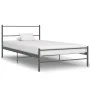 Gray metal bed frame 100x200 cm by vidaXL, Beds and slatted bases - Ref: Foro24-284685, Price: 77,20 €, Discount: %