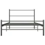 Gray metal bed frame 100x200 cm by vidaXL, Beds and slatted bases - Ref: Foro24-284685, Price: 77,20 €, Discount: %